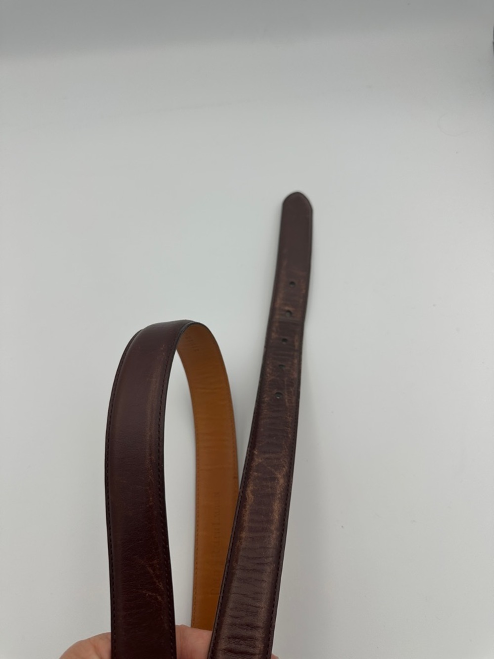 Polo Ralph Lauren Vintage Italian Leather Belt Sz34 Used - Picture 11 of 12